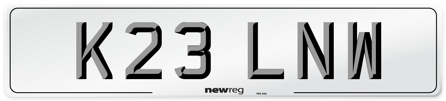K23 LNW Number Plate from New Reg